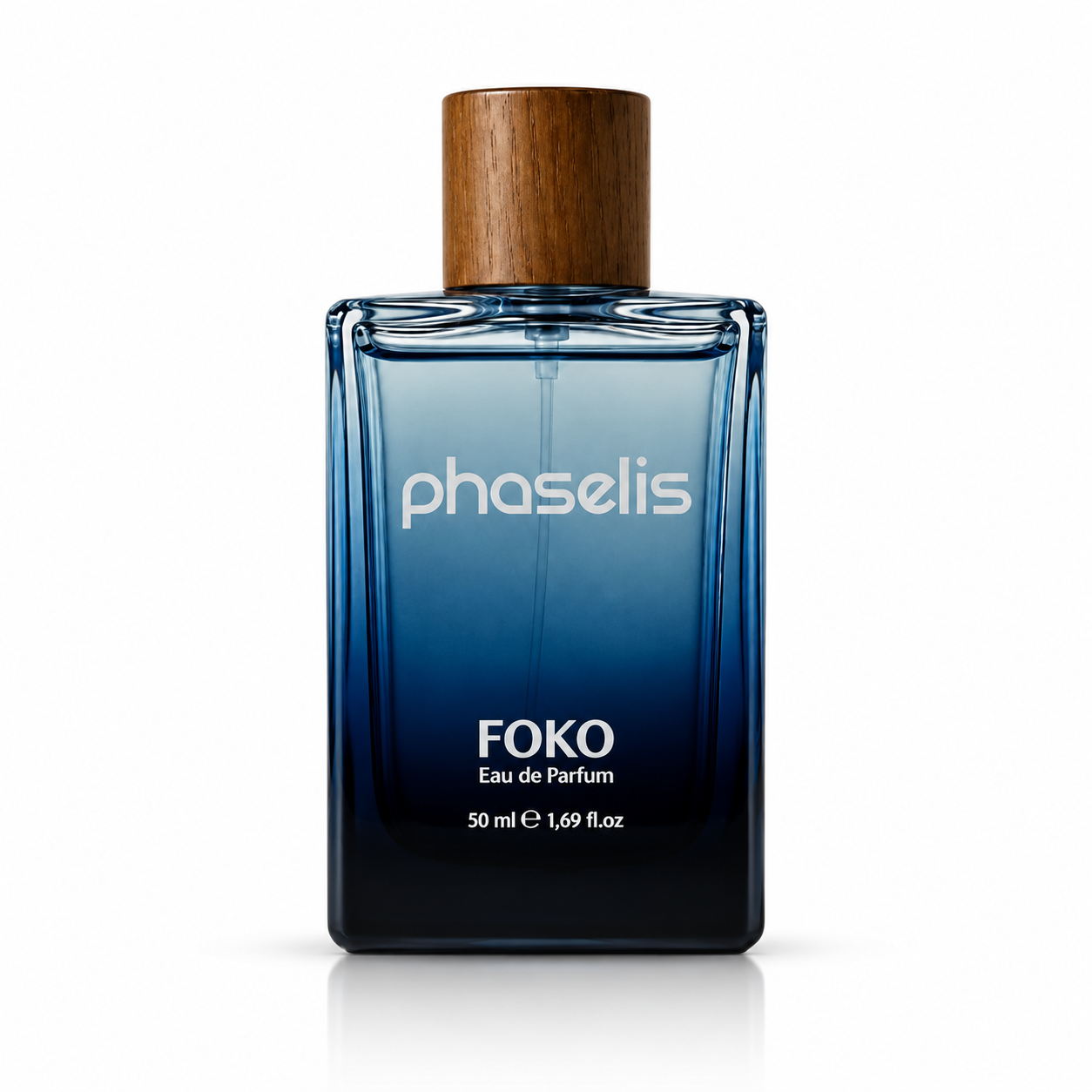 FOKO Phaselis Erkek Eau de Parfum 50 ml mavi parfüm şişesi
